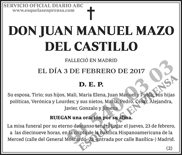 Juan Manuel Mazo del Castillo